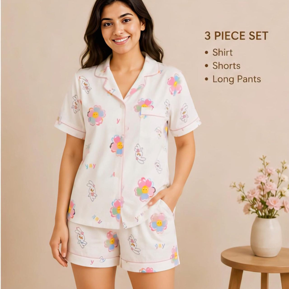 NIGHT SUIT SOFT THREE PIECE 341
