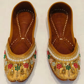 Punjabi Jutti heavy multi flower stone Work20260337
