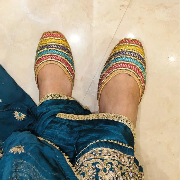 Punjabi Jutti multi Lace Work20260359