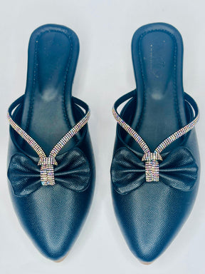 Punjabi Jutti bow silwer strap 2912