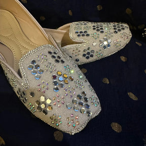Punjabi Jutti heavy flower pearl side cut work  20260326
