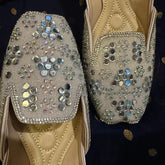 Punjabi Jutti heavy flower pearl side cut work  20260326