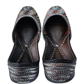 Punjabi Jutti pakisatni upper mota tilla work in  leather work 0313