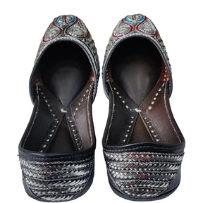Punjabi Jutti pakisatni upper mota tilla work in leather work 20260348