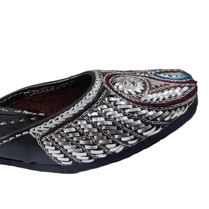 Punjabi Jutti pakisatni upper mota tilla work in leather work 20260348