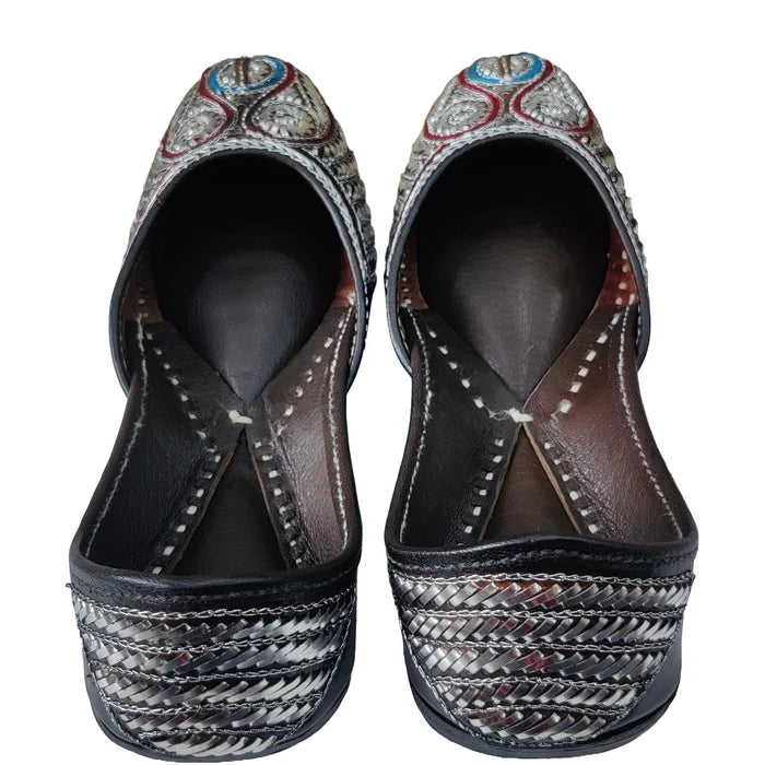 Punjabi Jutti pakisatni upper mota tilla work in leather work 20260348