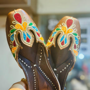 Punjabi Jutti pakisatni upper leather work 0312