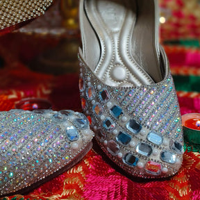 Punjabi Jutti Heavy Stone Sequence Work2914