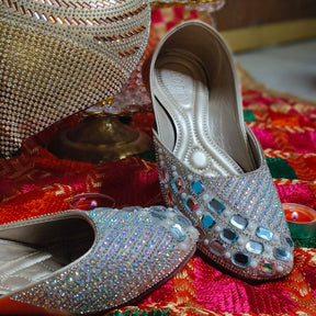 Punjabi Jutti Heavy Stone Sequence Work2914
