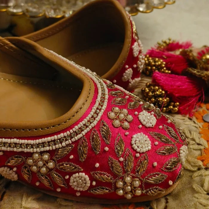Punjabi Jutti Heavy Pearl Work 20260347