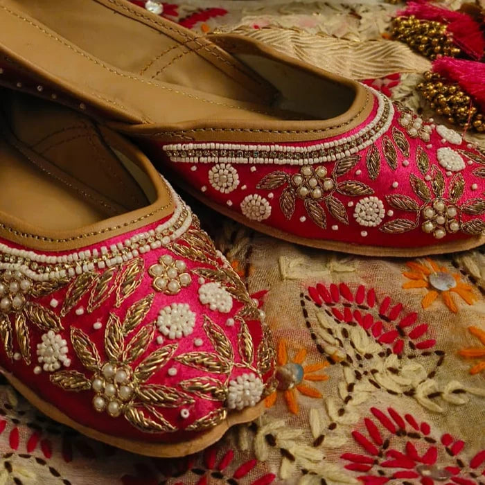 Punjabi Jutti Heavy Pearl Work 20260347