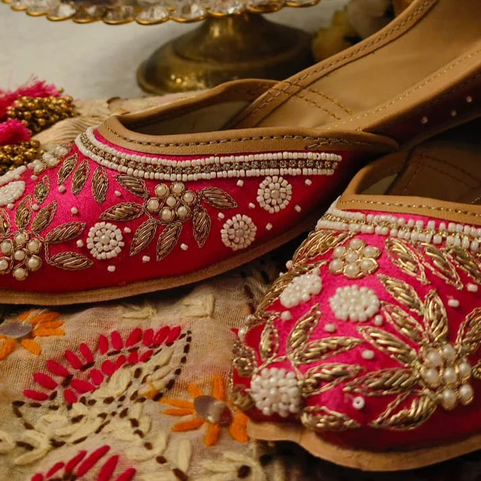 Punjabi Jutti Heavy Pearl Work 20260347