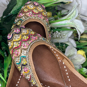 Punjabi Jutti Heavy Multi Golden Work  20260338