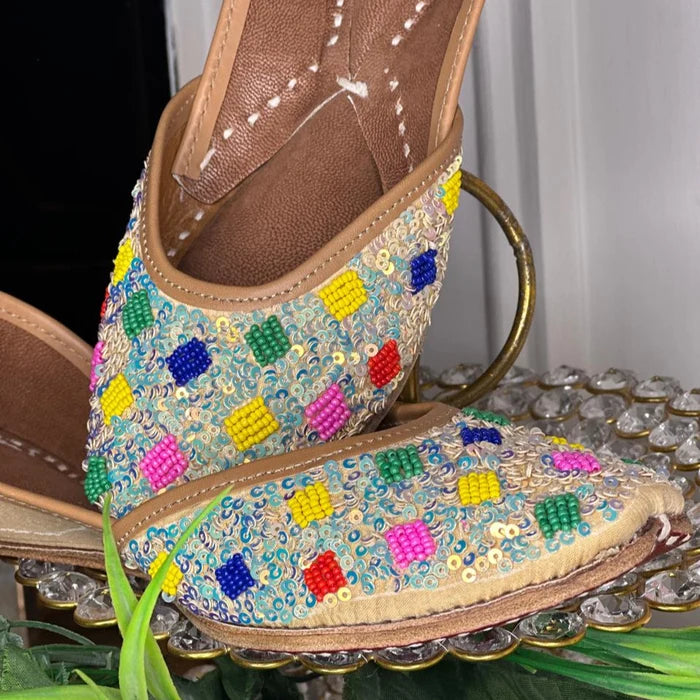 Punjabi Jutti Heavy Multi Golden Work20260339