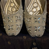Punjabi Jutti heavy flower pearl side cut work 20260324