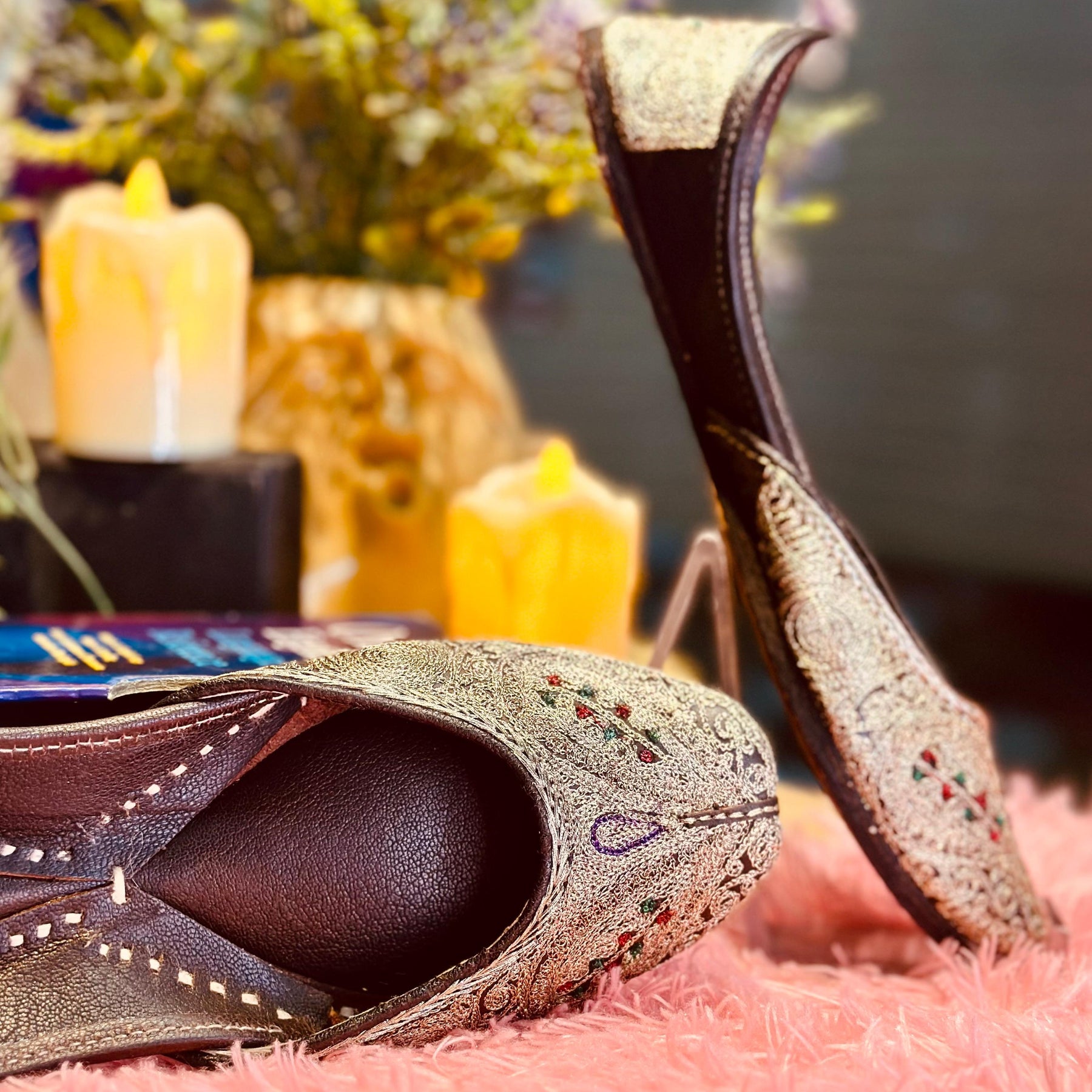 Punjabi Jutti pakisatni tilla upper leather work 0314